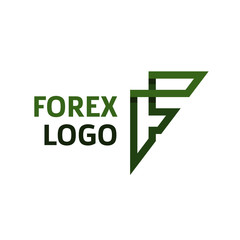 Abstract logo for forex f letter,companies trending flat style