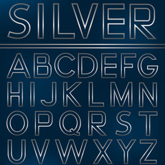 Silver alphabet letters