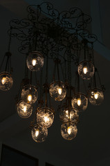 Contemporary glass chandelier