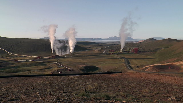 geothermal plant in iceland, krafla power station