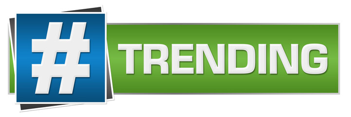 Fototapeta premium Trending Green Blue Horizontal 