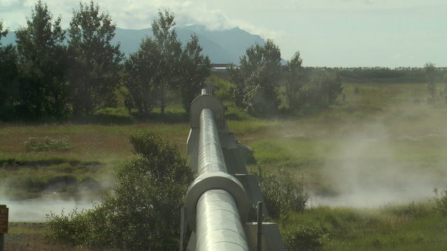 hot water pipeline in iceland for teleheating