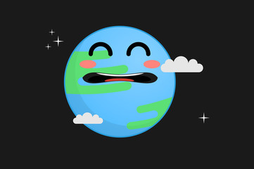 Happy cute earth