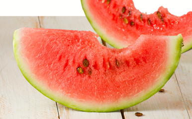 image of  watermelon on a wooden table