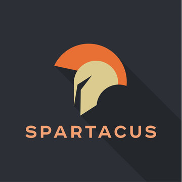 Spartak Roman helmet logos icon vector qualitative trend flat