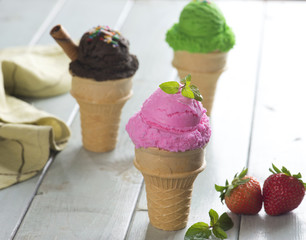 multiple ice creams