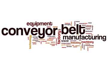 Conveyor belt word cloud concept