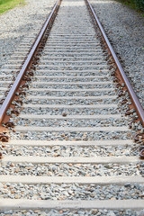 Closeup of railroad