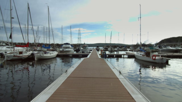 Walking on Marina Dock