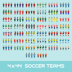 Soccer Club Team Players Big Set