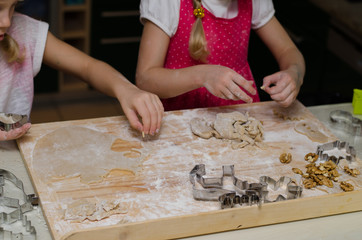 Christmas preparation in kitchen