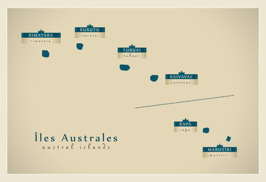 Modern Map - Iles Australes PF