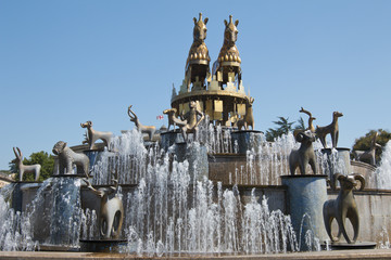 fountain on the squere at Kutaisi city at Gergia
