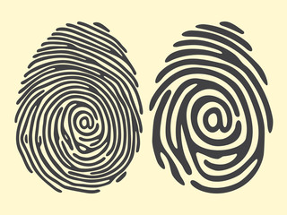 Fototapeta premium finger print email