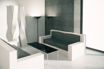 Office waiting area with sofas