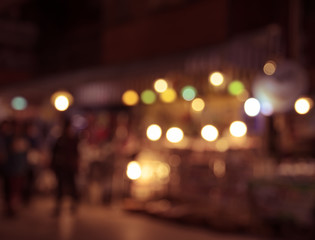 Fototapeta na wymiar Blur night market, walking street