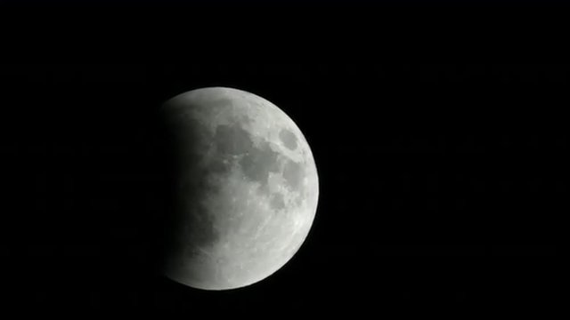 September 2015 Real Moon Eclipse Video Time Lapse from the Region of Montreal, Quebec, Canada on a Clear Sky.