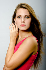 Obraz premium girl in a red dress