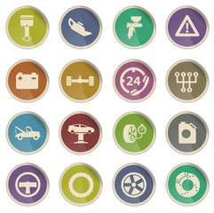 Car service simply icons