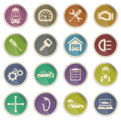 Car service simply icons