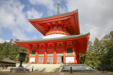 Fototapeta premium Temple in Koyasan area in Wakayama, Japan