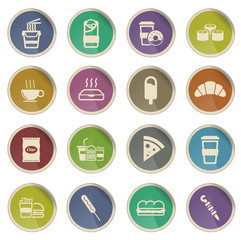 Fototapeta premium Fast food simply icons