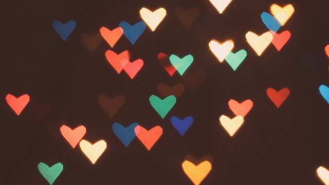 Heart bokeh background