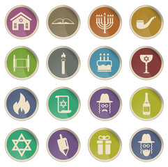 Hanukkah simply icons