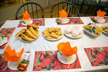 Russian food on table