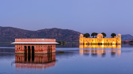 Jal Mahal (Water Palace).  Jaipur, Rajasthan, India
