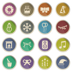 New year simply icons