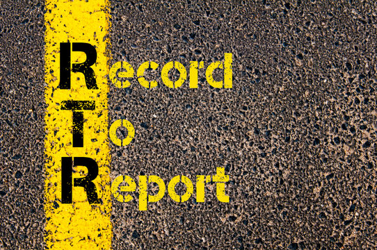 Accounting Business Acronym RTR Record To Report