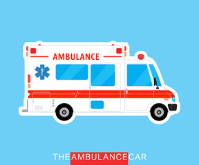 Ambulance bus isolated