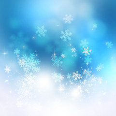 Bright Snow Blue Background