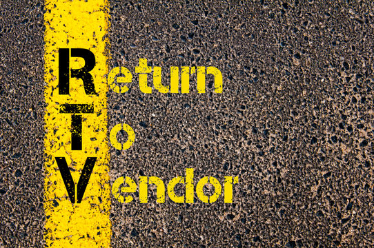 Accounting Business Acronym RTV Return To Vendor