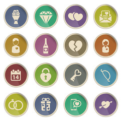 Valentines day simply icons