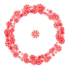 Christmas banner, card, flyer with snowflakes