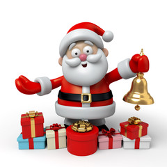 The Santa Claus and a lot of gifts