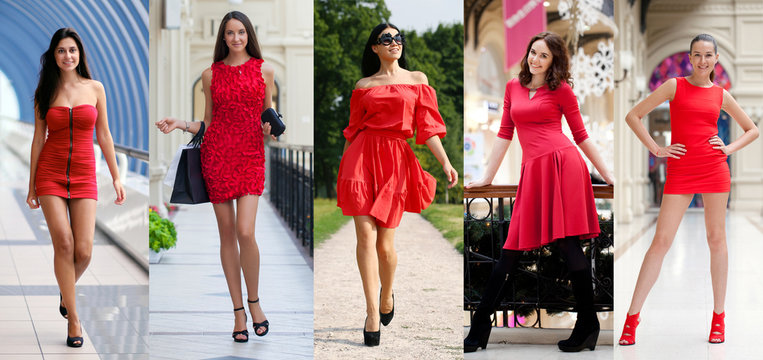 Beautiful woman in red dress © Andrey_Arkusha