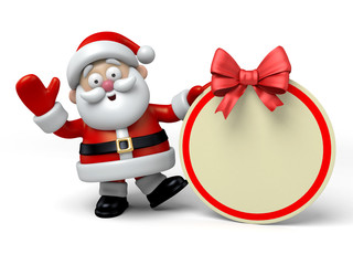 The Santa Claus and a gift