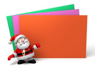 The Santa Claus and a lot of billboard