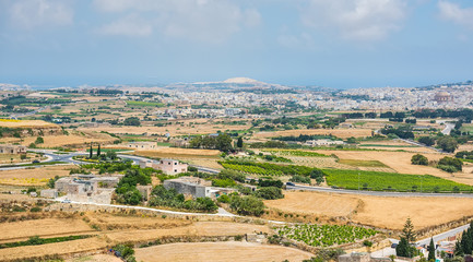 Naklejka premium country scenery of Mdina