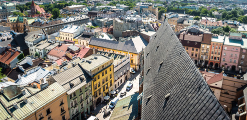 Fototapeta view on roofs of Krakow obraz