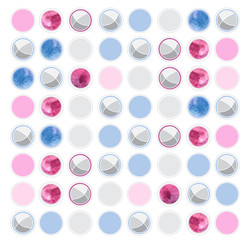 small ball  seamless pattern with watercolor on white background