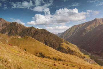 Fototapeta premium Khevsureti mountains Georgia