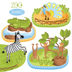 Obraz na płótnie Canvas Set of animals