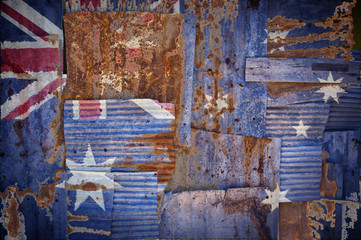 Corrugated Iron Australia Flag