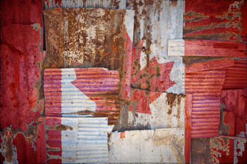Corrugated Iron Canada Flag