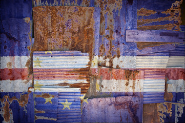 Corrugated Iron Cape Verde Flag