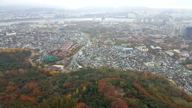 Downtown cityscape of Seoul, South Korea 